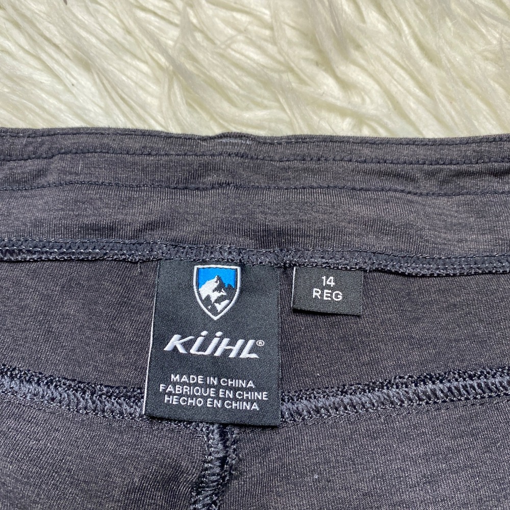 Kuhl Pant Wonens 14 Knit Straight Leg Pockets Interior Drawstring Gray Stretch - Picture 8 of 13